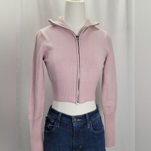 Urban Outfitters Pink Zip-Up Sweater